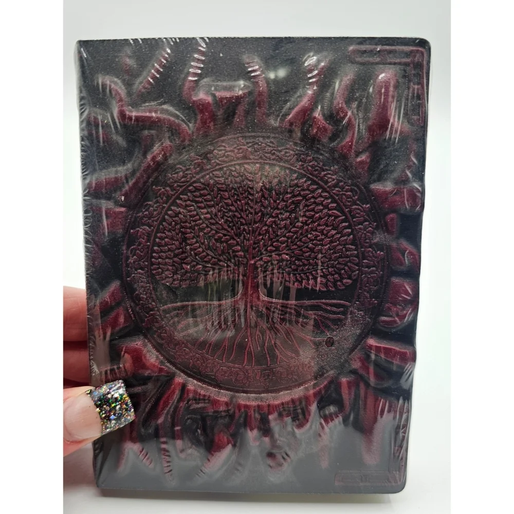 Small 3D Red Tree of Life Journal Notebook